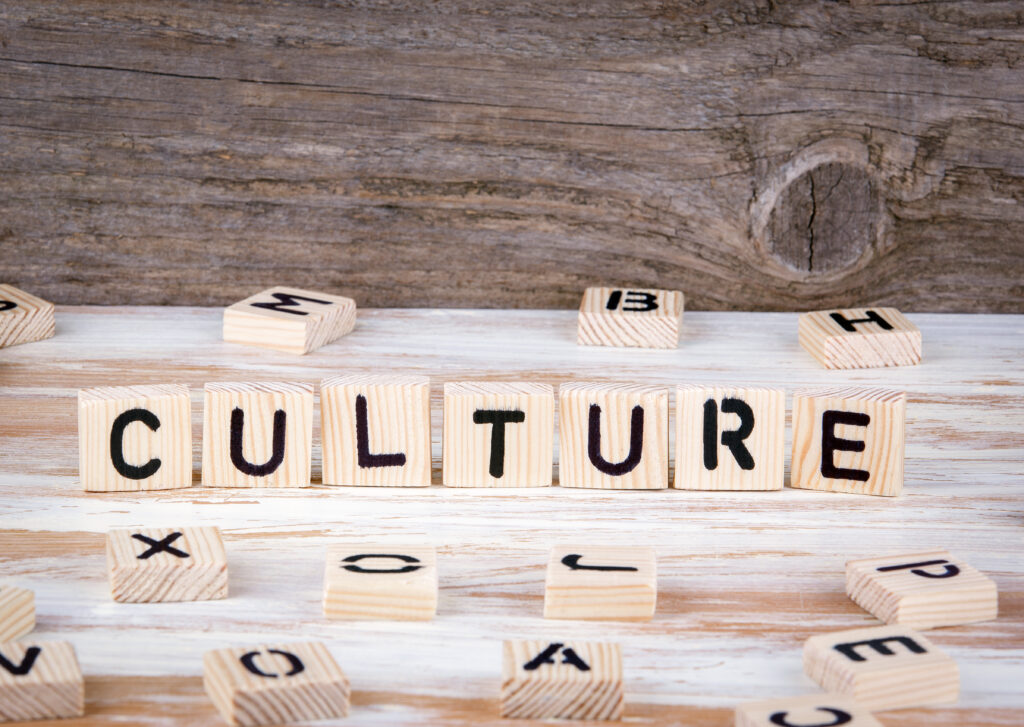 Wooden Blocks spelling "Culture" to signify that community resources build culture for the ITFM/TBM Domain